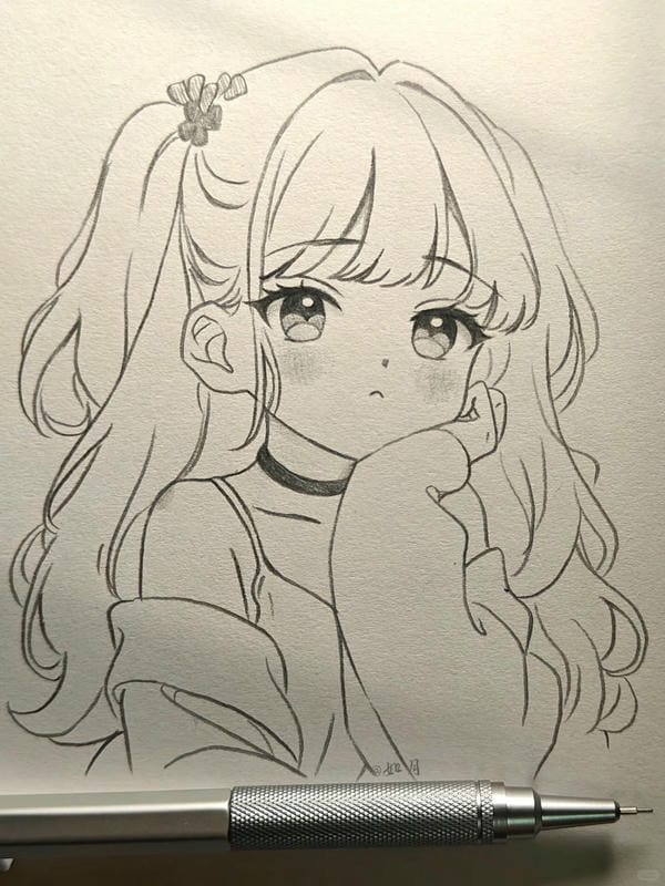 vẽ tranh anime cute 22