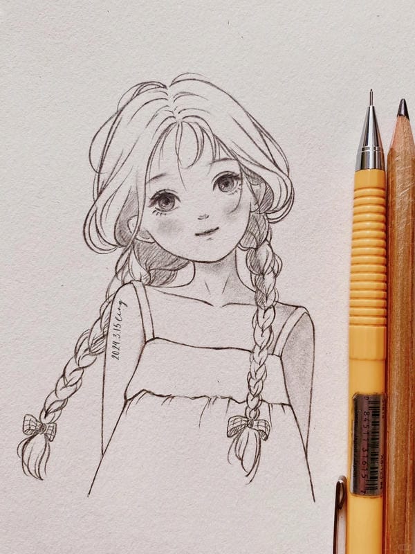 vẽ tranh anime cute 24