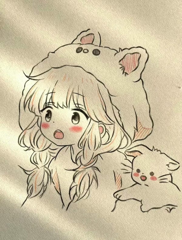 vẽ tranh anime cute 5