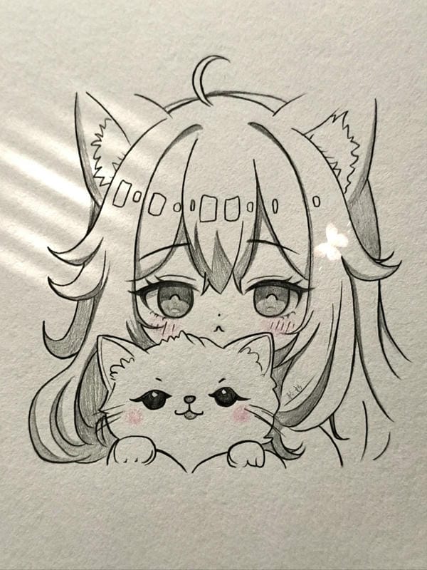 vẽ tranh anime cute 6