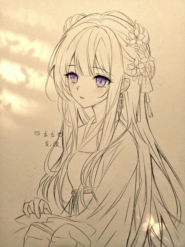 vẽ tranh anime nữ cổ trang