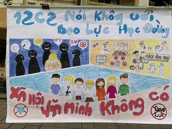 vẽ tranh bạo lực học đường 15