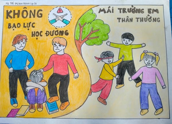 vẽ tranh bạo lực học đường 17