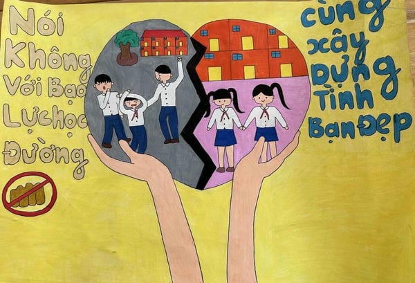 vẽ tranh bạo lực học đường 19