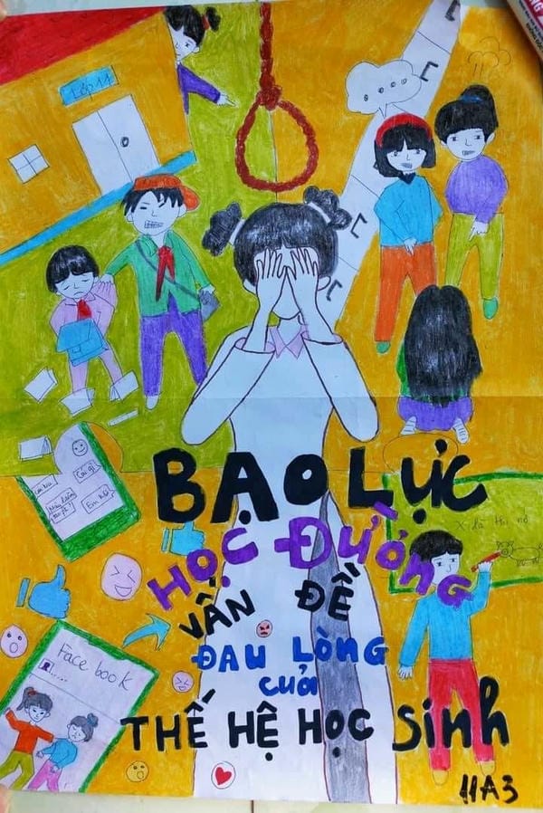 vẽ tranh bạo lực học đường 20