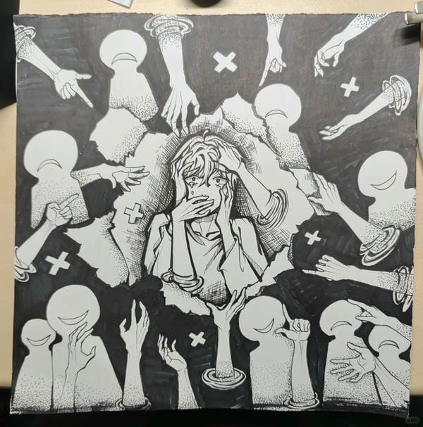 vẽ tranh bạo lực học đường 23