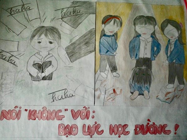 vẽ tranh bạo lực học đường 25