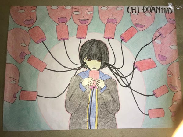 vẽ tranh bạo lực học đường 29