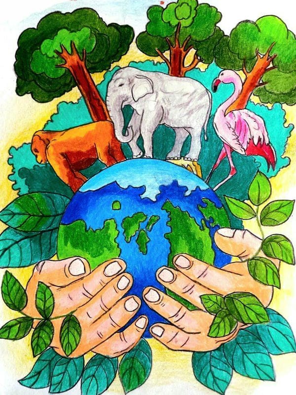 vẽ tranh bảo vệ môi trường bằng giấy a3​ 1