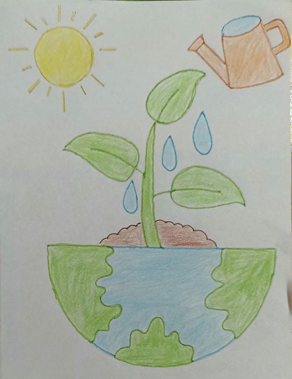 vẽ tranh bảo vệ môi trường bằng giấy a3​ 14