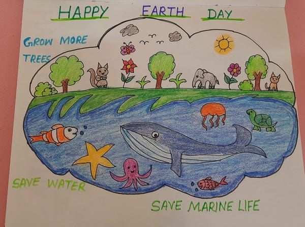 vẽ tranh bảo vệ môi trường bằng giấy a3​ 20