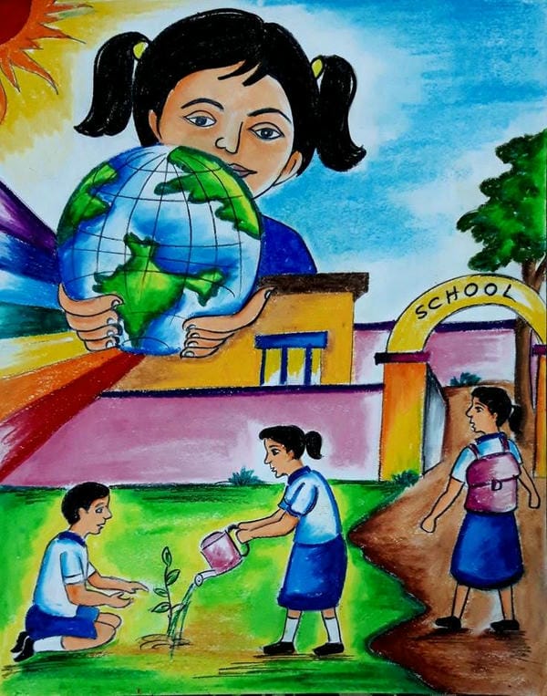 vẽ tranh bảo vệ môi trường bằng giấy a3​ 22