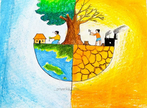 vẽ tranh bảo vệ môi trường bằng giấy a3​ 24