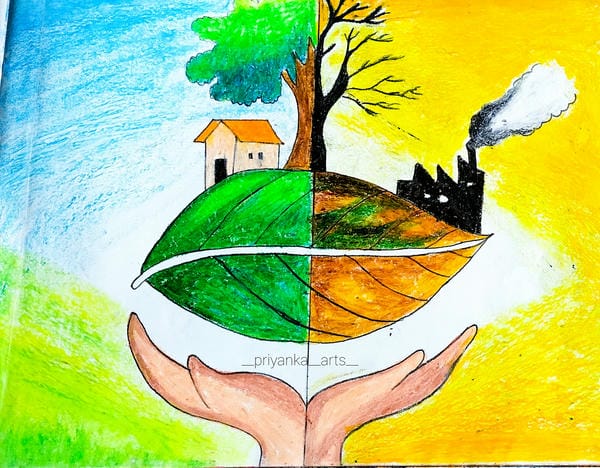 vẽ tranh bảo vệ môi trường bằng giấy a3​ 25