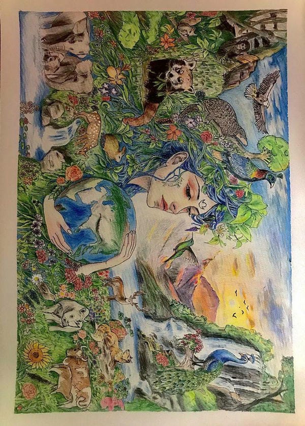 vẽ tranh bảo vệ môi trường bằng giấy a3​ 6