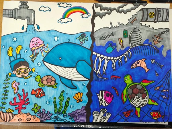 vẽ tranh cổ động bảo vệ môi trường 12