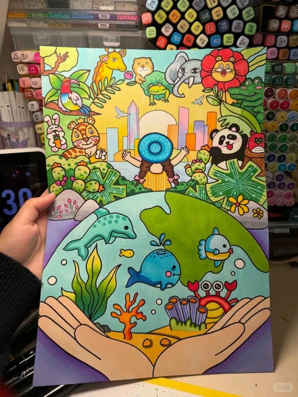 vẽ tranh cổ động bảo vệ môi trường 13