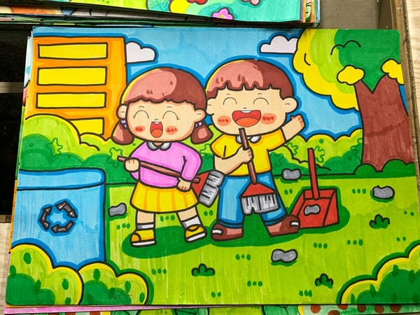 vẽ tranh cổ động bảo vệ môi trường 14