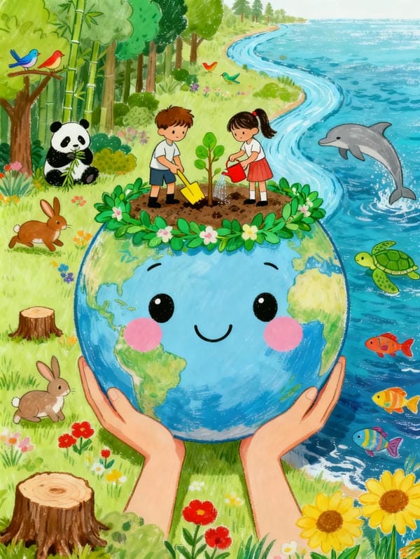 vẽ tranh cổ động bảo vệ môi trường 16