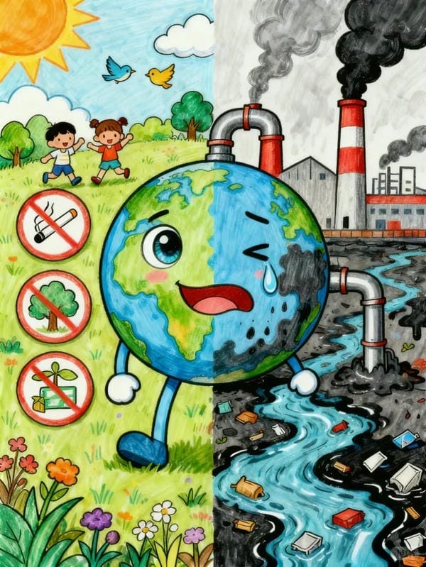 vẽ tranh cổ động bảo vệ môi trường 20