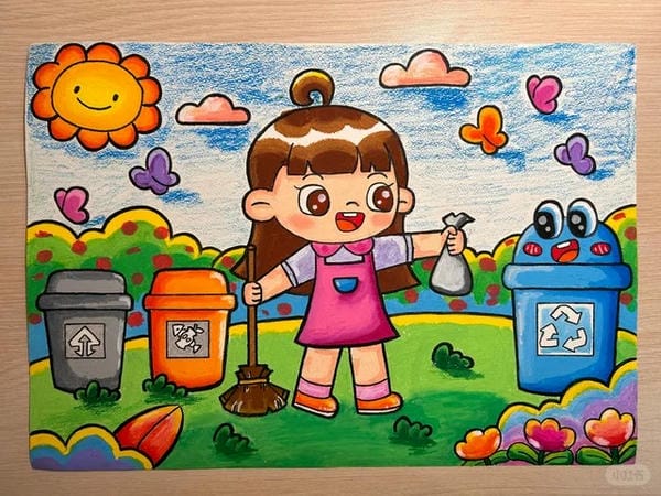 vẽ tranh cổ động bảo vệ môi trường 21