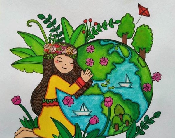 vẽ tranh cổ động bảo vệ môi trường 3