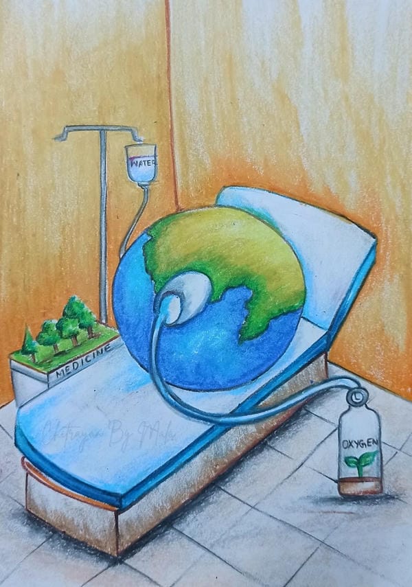 vẽ tranh cổ động bảo vệ môi trường 9