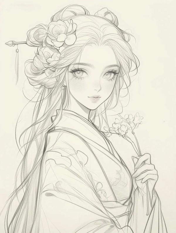 vẽ tranh cổ trang anime