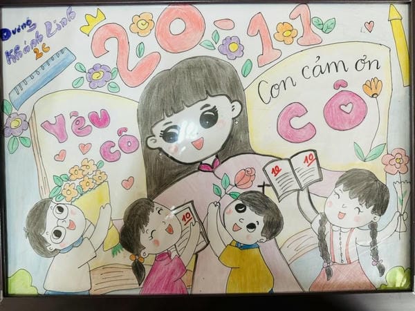 vẽ tranh đề tài 20 11 đẹp nhất anime 22