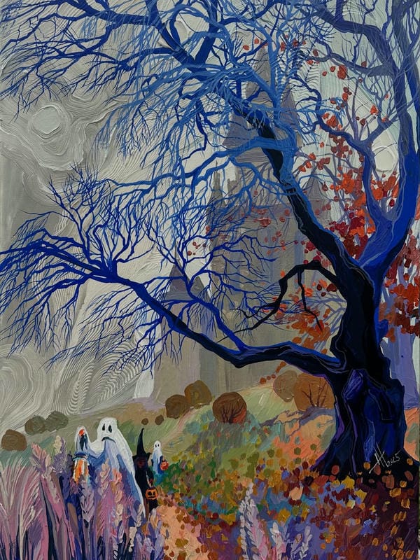 vẽ tranh đề tài lễ hội halloween 1