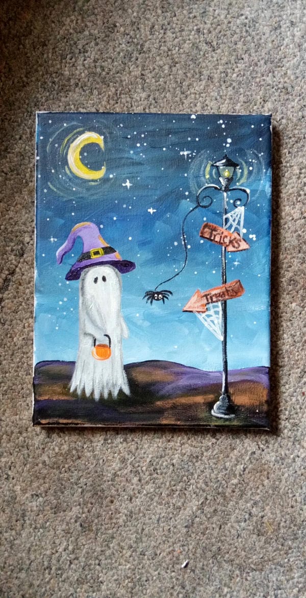 vẽ tranh đề tài lễ hội halloween 10