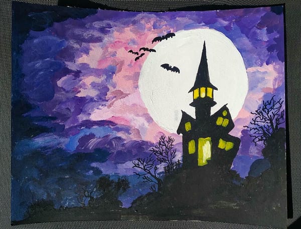 vẽ tranh đề tài lễ hội halloween 18