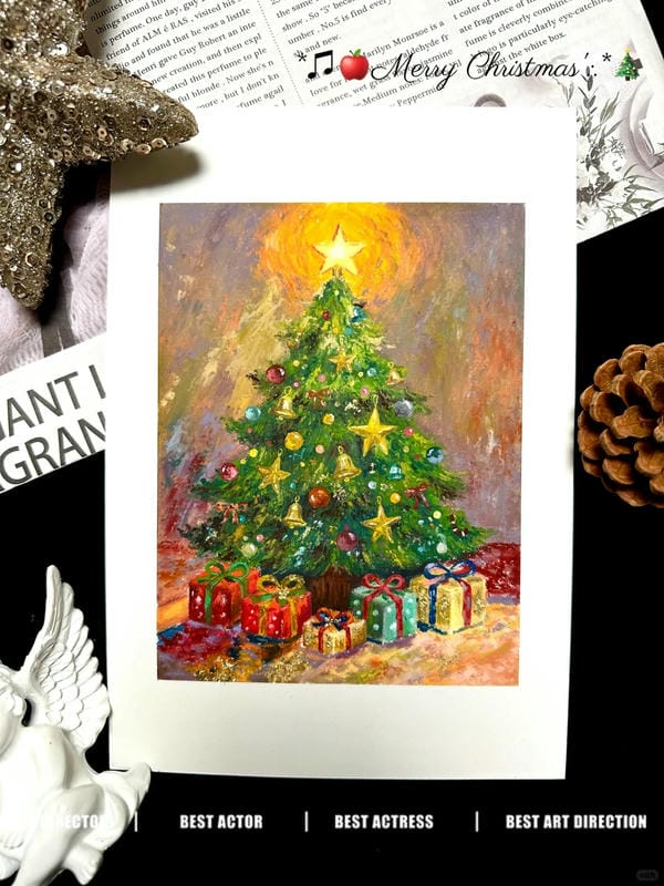 vẽ tranh đề tài lễ hội lớp 9 noel