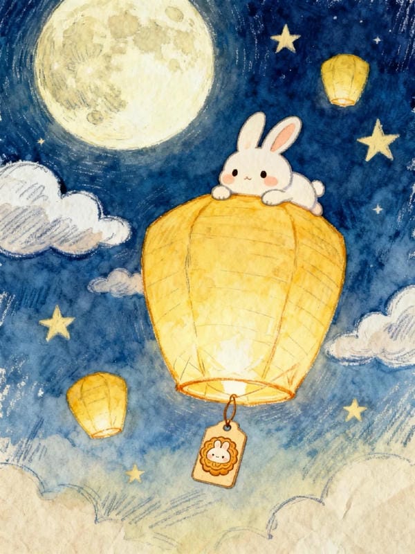 vẽ tranh đề tài lễ hội trung thu đơn giản