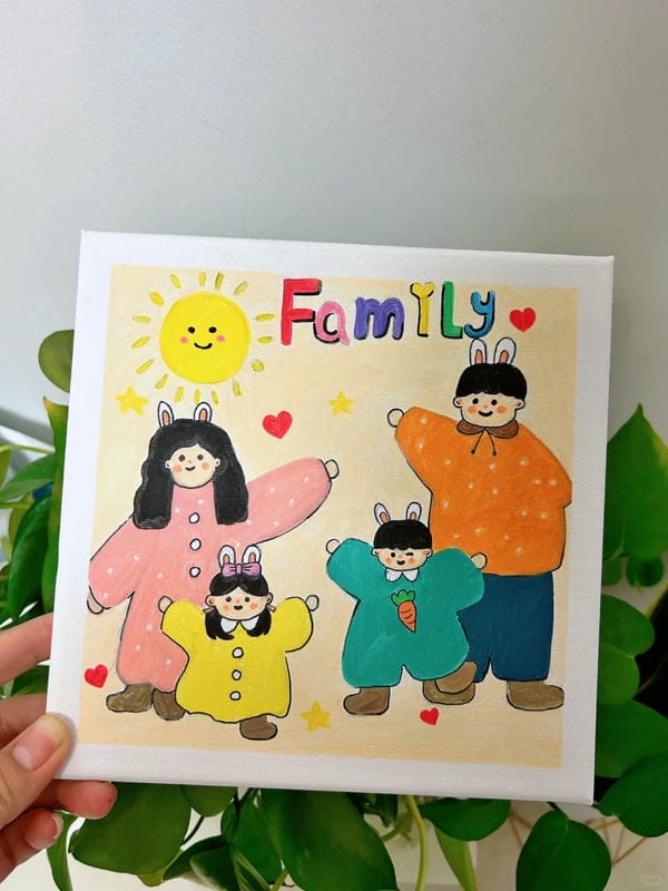 vẽ tranh gia đình đẹp nhất 10