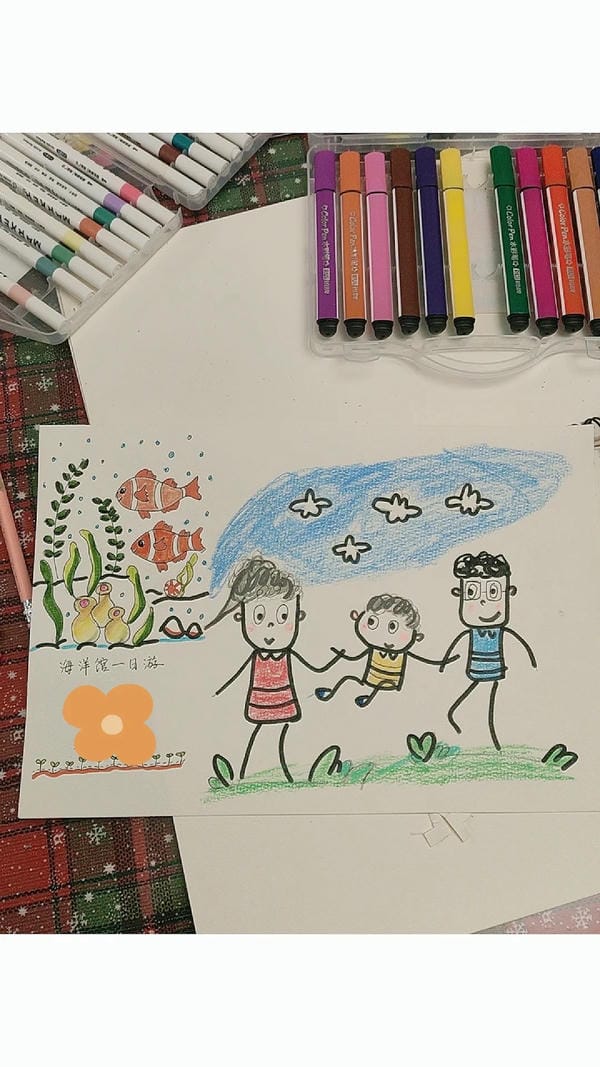 vẽ tranh gia đình đẹp nhất 14