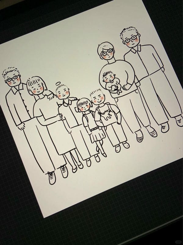 vẽ tranh gia đình đẹp nhất 17