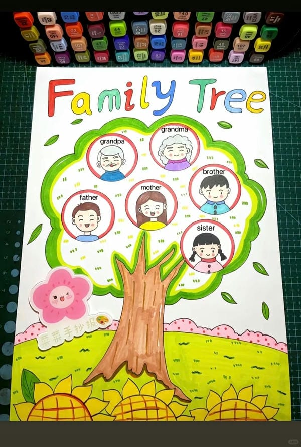 vẽ tranh gia đình đẹp nhất 19