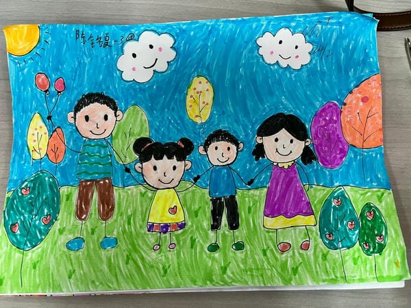 vẽ tranh gia đình đẹp nhất 22