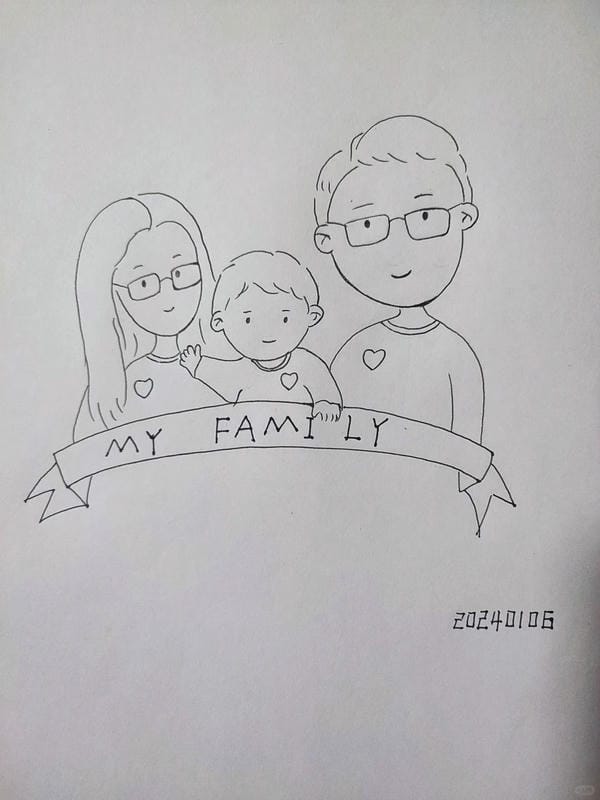 vẽ tranh gia đình đẹp nhất 23