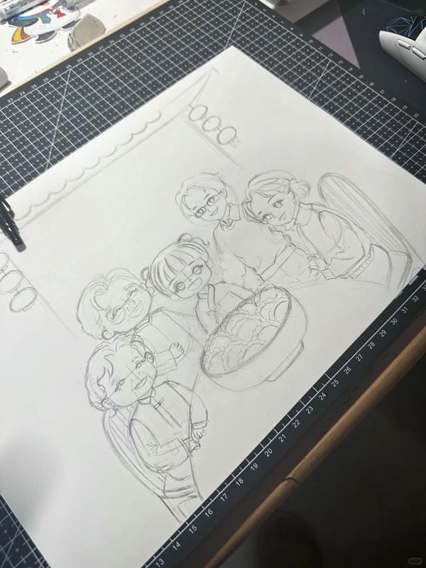 vẽ tranh gia đình đẹp nhất 26