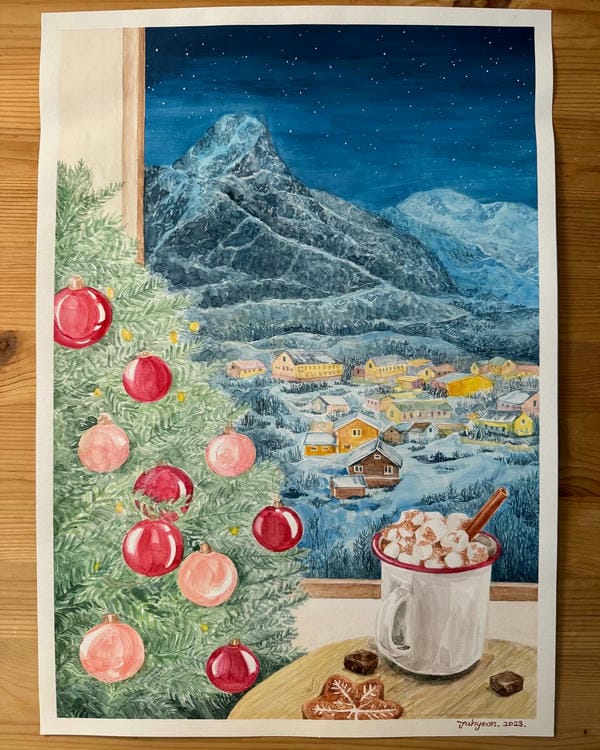 vẽ tranh lễ hội noel 15