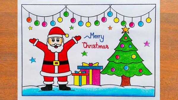 vẽ tranh lễ hội noel 19