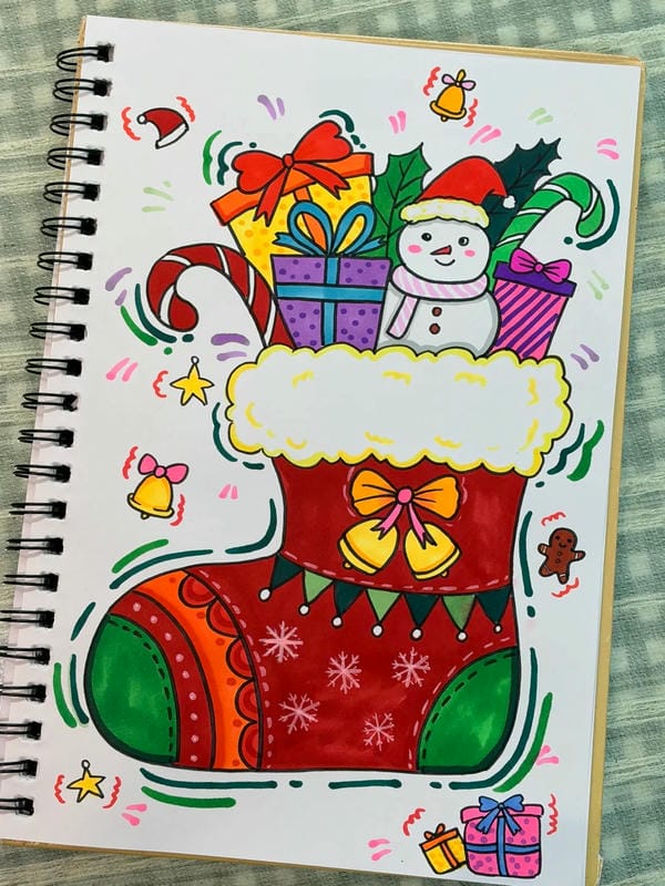 vẽ tranh lễ hội noel 2