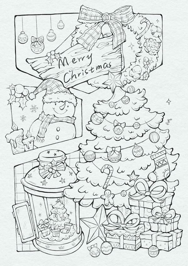 vẽ tranh lễ hội noel 26