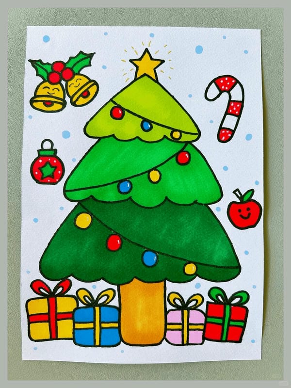 vẽ tranh lễ hội noel 5