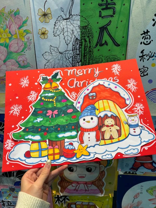 vẽ tranh lễ hội noel 8