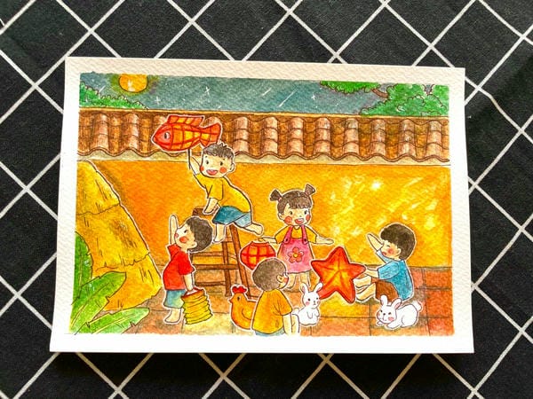 vẽ tranh lễ hội trung thu 11