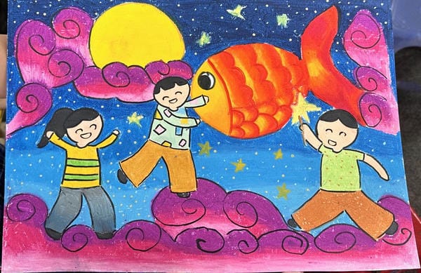 vẽ tranh lễ hội trung thu 13