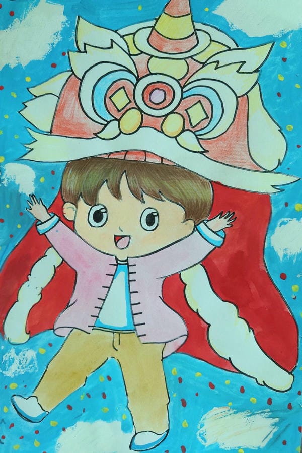 vẽ tranh lễ hội trung thu 19